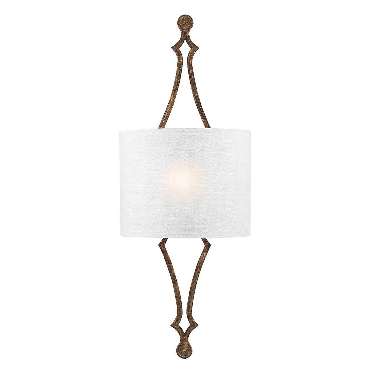 Tilling 1 Light Wall Light – Weathered Iron/Distressed Gold Leaf