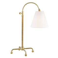 Curves No.1 1Lt Table Lamp W/ Rattan Accent