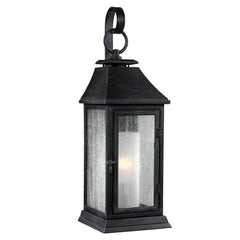 Feiss Shepherd Small Wall Lantern Dark Weathered Zinc - Cusack Lighting