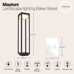 Baker Street LED Bollard Light 3000K IP65