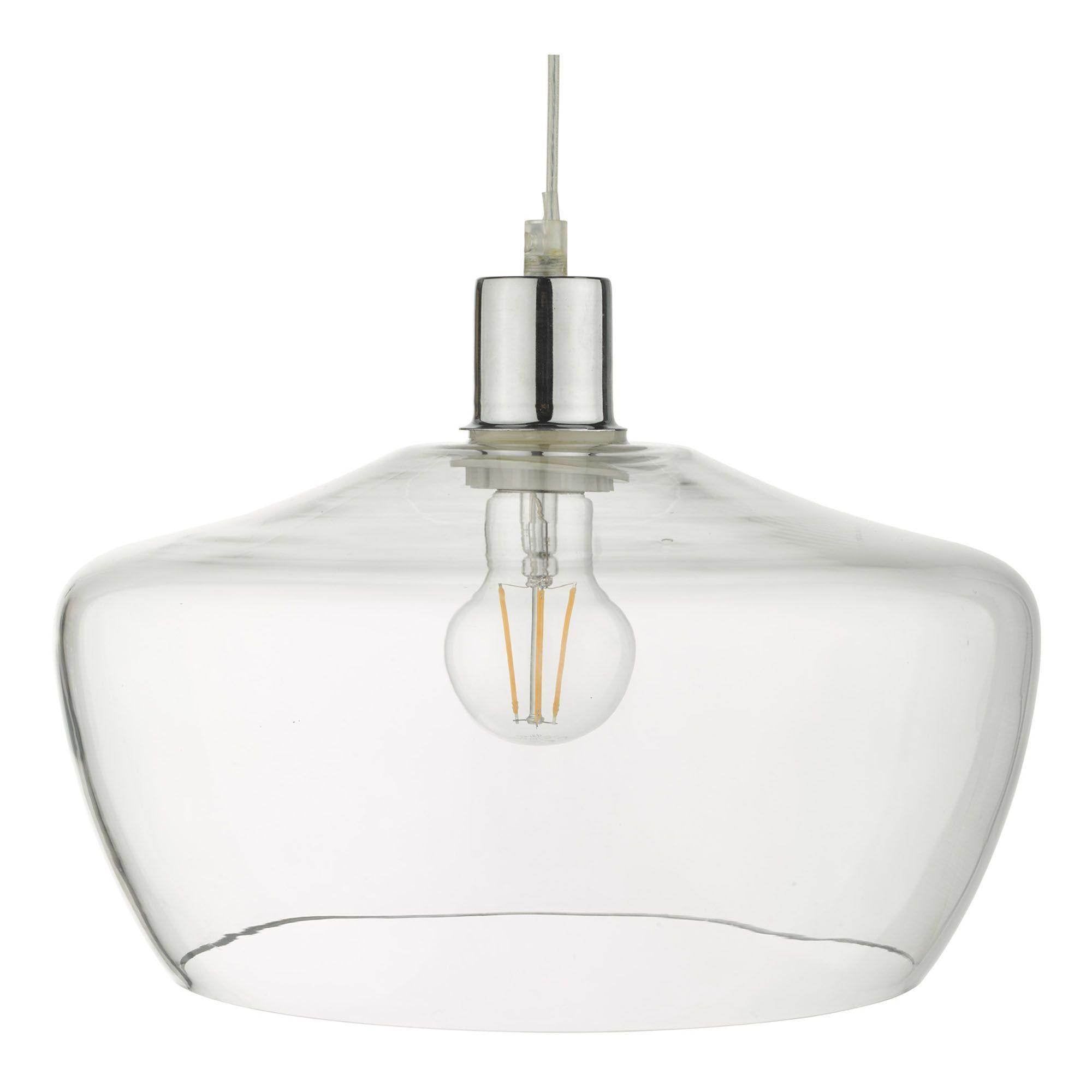 Dar Fidella Easy Fit Pendant Clear Glass - Cusack Lighting