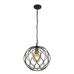 Finesse Pendant - Black & Gold Metal