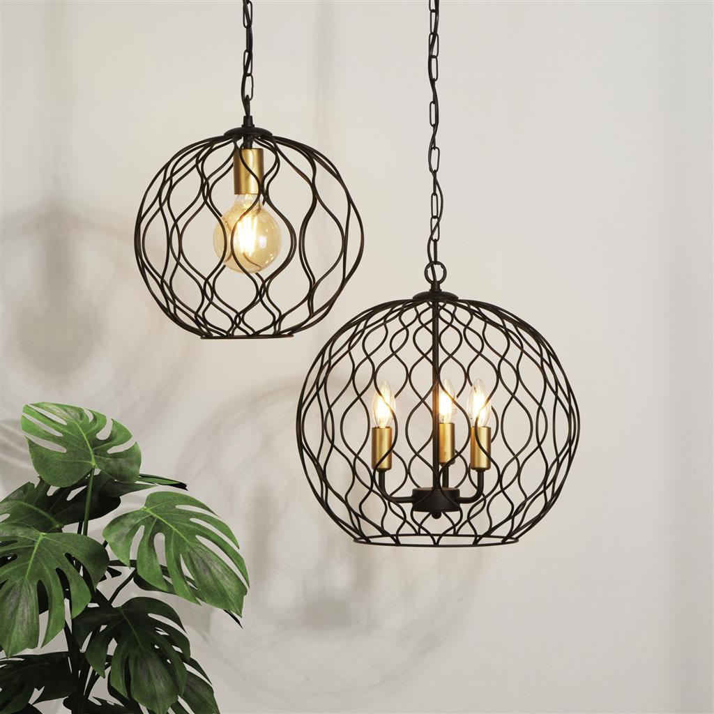 Finesse Pendant - Black & Gold Metal