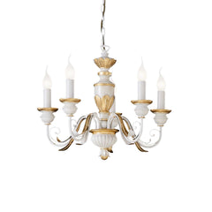 Firenze Centre Ceiling Light 5/8Lt - White/Gold Finish - Cusack Lighting