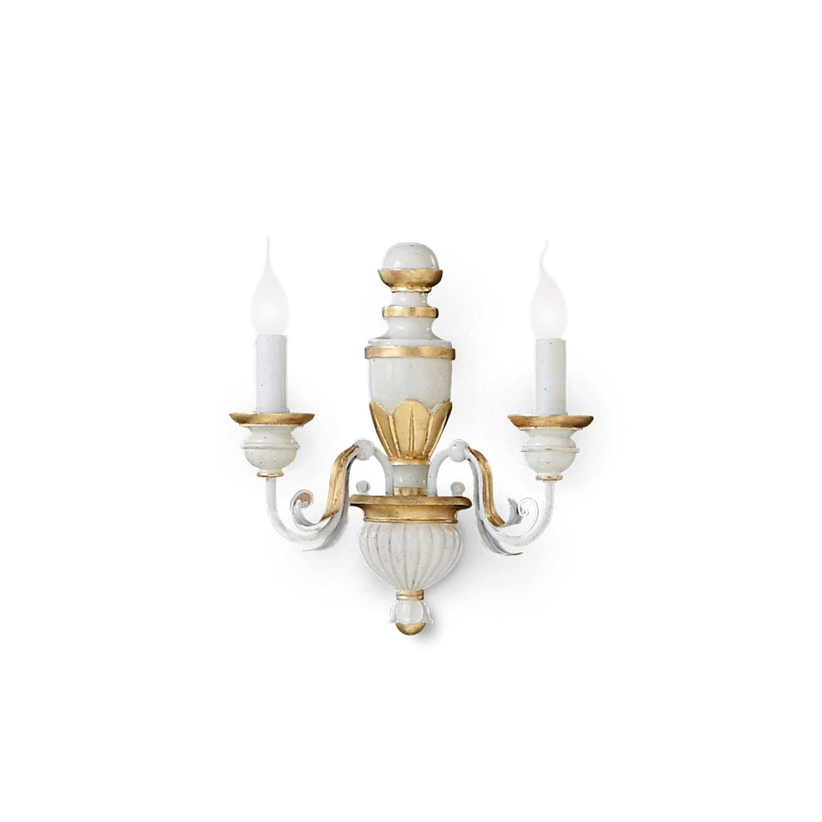 Firenze Wall Light - White/Gold Finish - Cusack Lighting