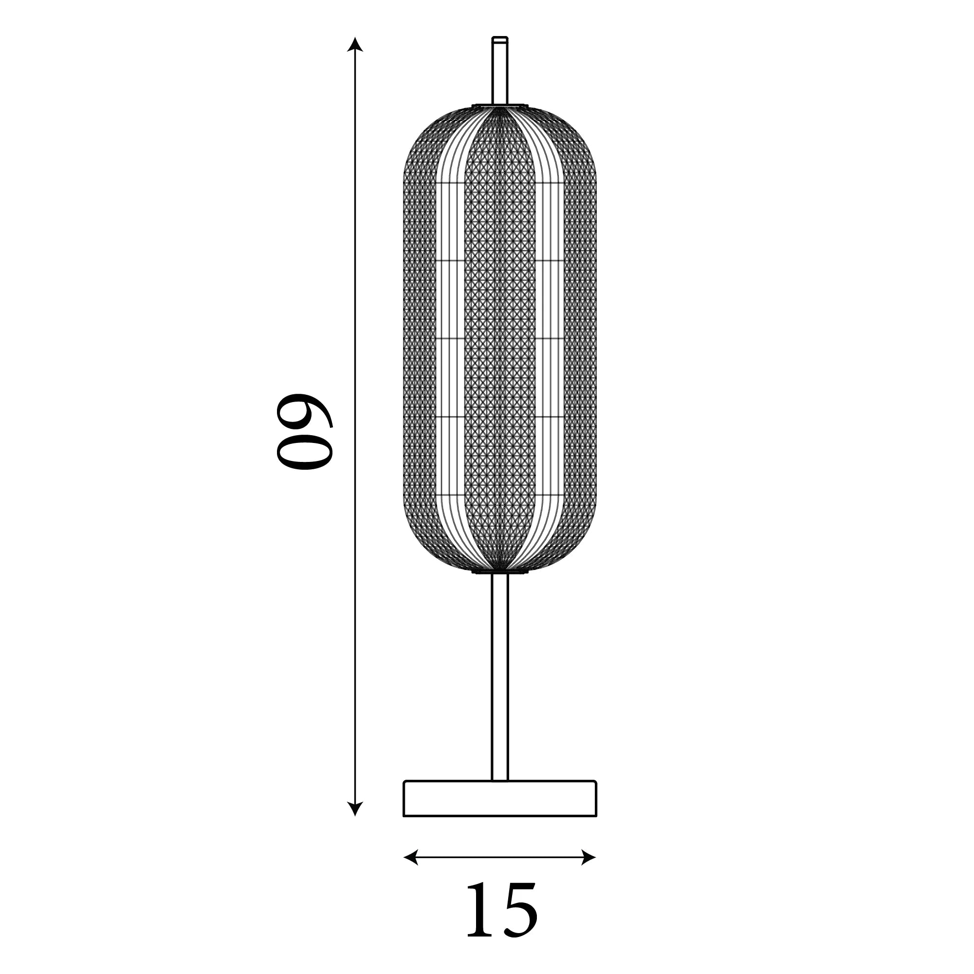 Capsule LED Table Lamp- Satin Brass Metal and Acrylic Shade