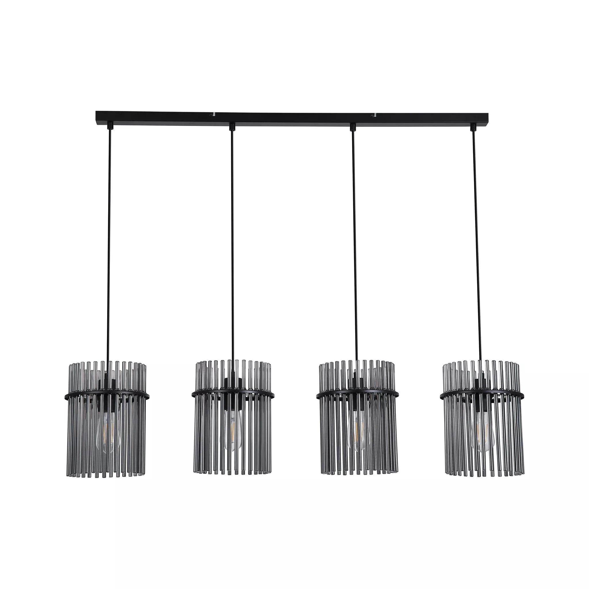 Swizzle 4Lt Bar Pendant- Matt Black/ Gold