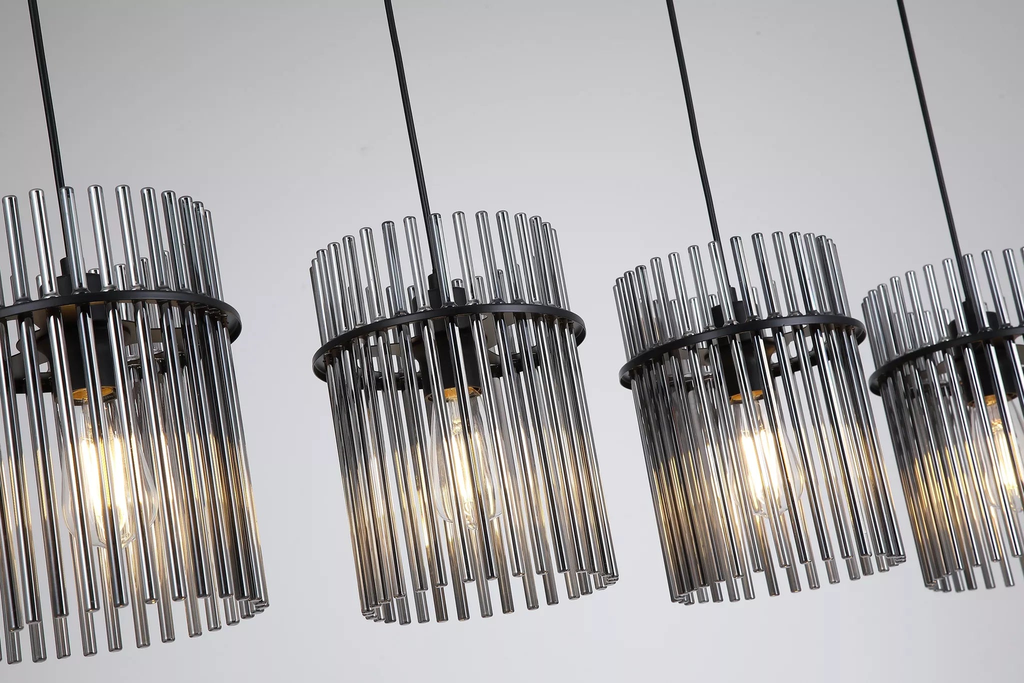 Swizzle 4Lt Bar Pendant- Matt Black/ Gold