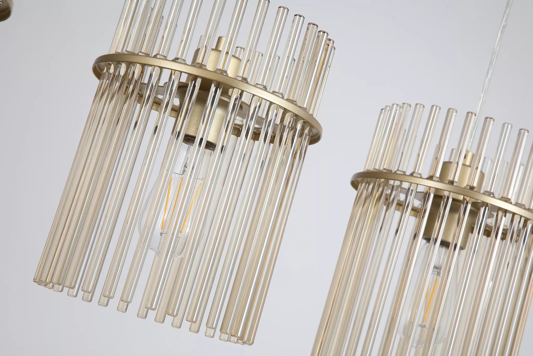 Swizzle 4Lt Bar Pendant- Matt Black/ Gold