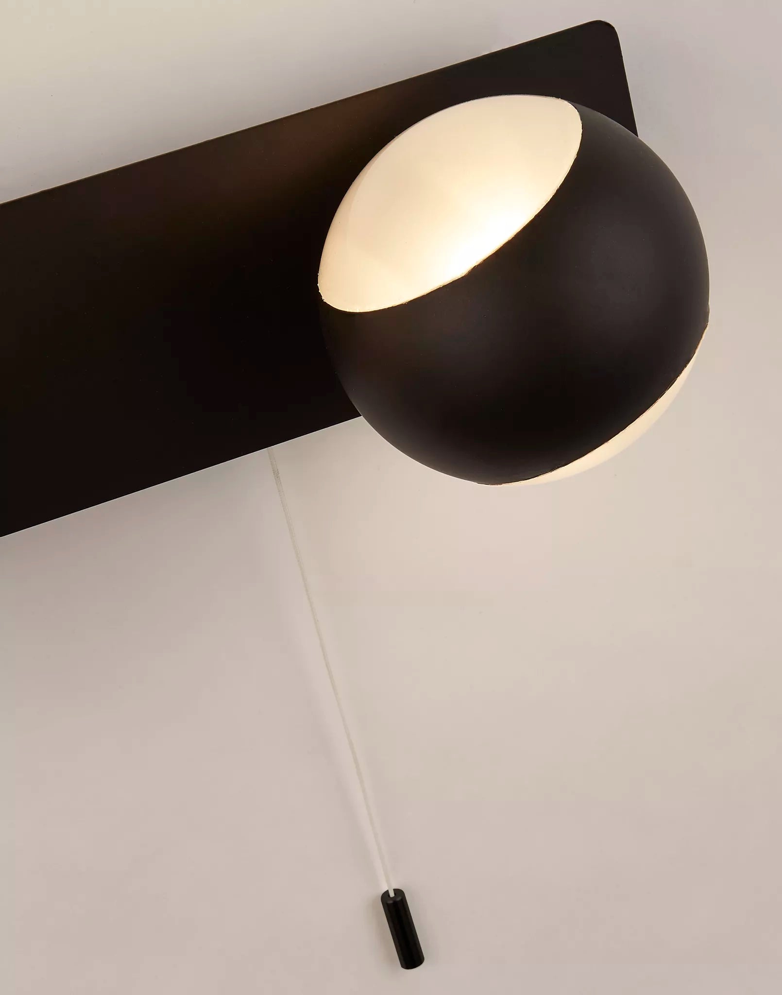 Flare 3Lt Wall Light - Black Metal & Opal Glass