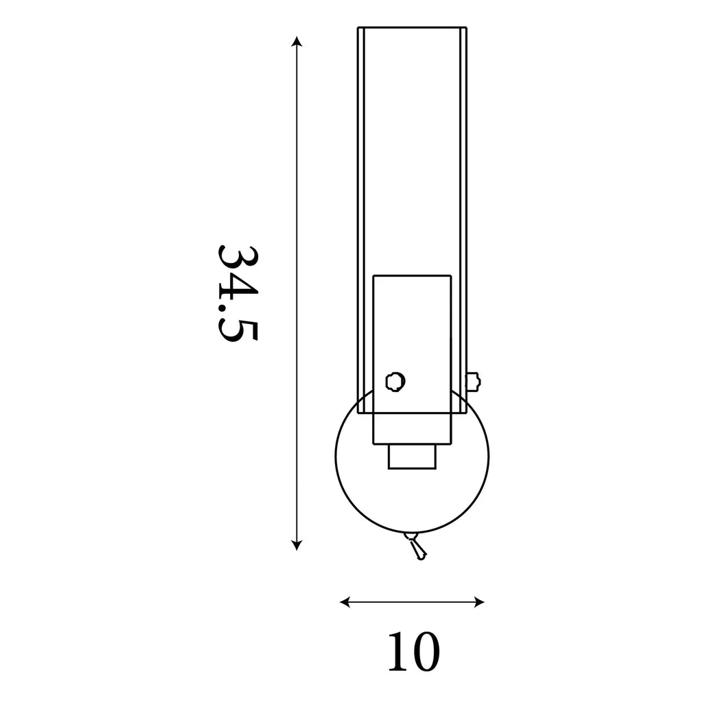 Sweden II 1Lt Wall Light - Mocha Metal & Amber Glass