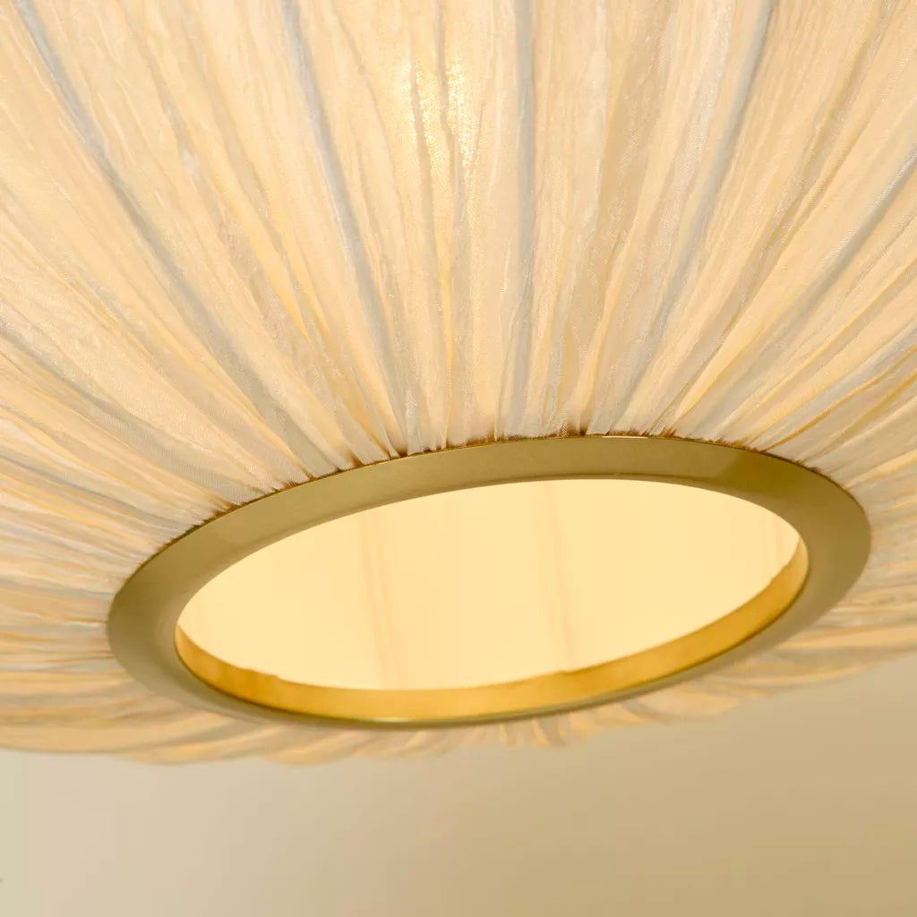 Bonnie 1Lt Pendant-  Satin Brass Metal & Ivory Satin Shade