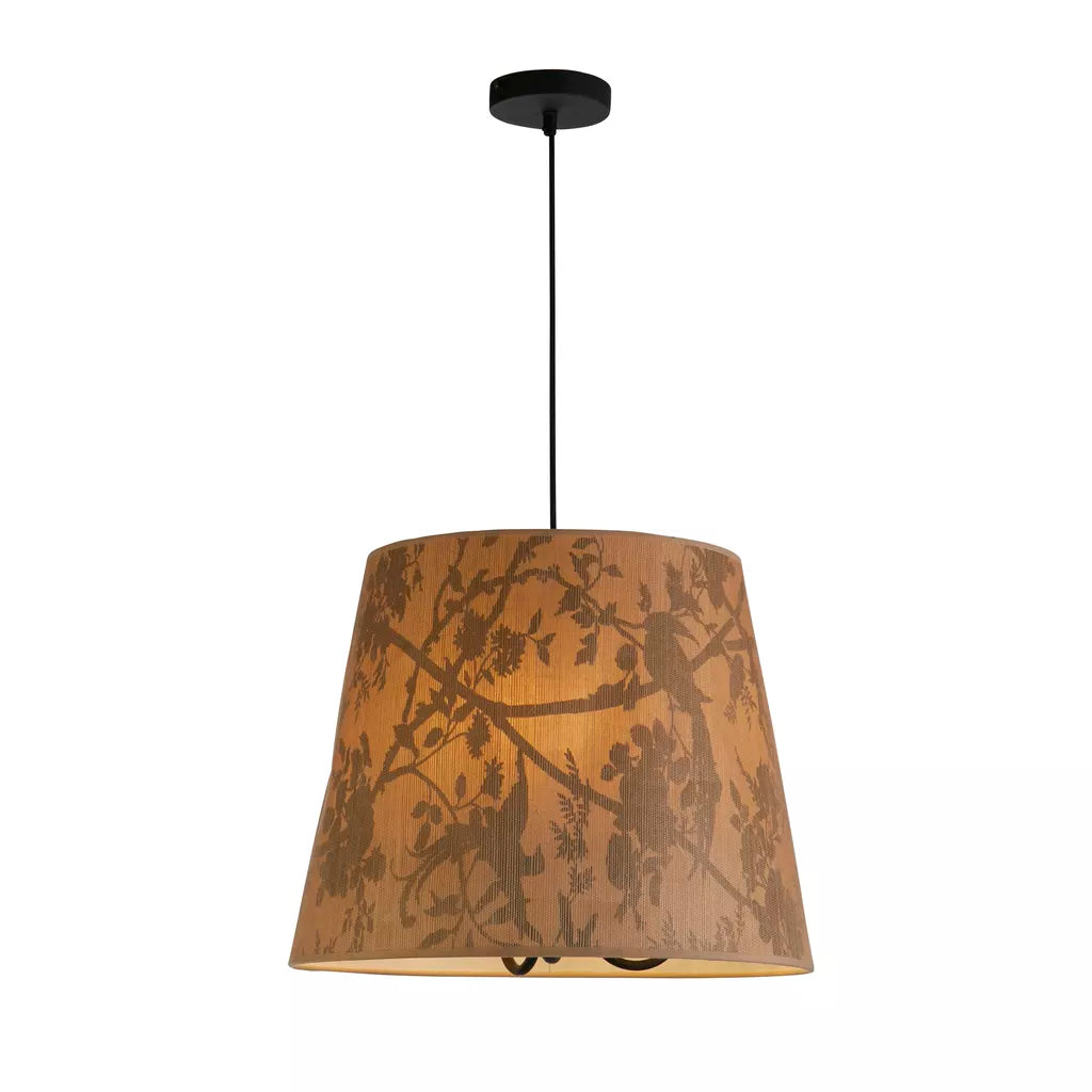 Isla 3Lt Pendant-  Recycled Paper Shade and Black Metal