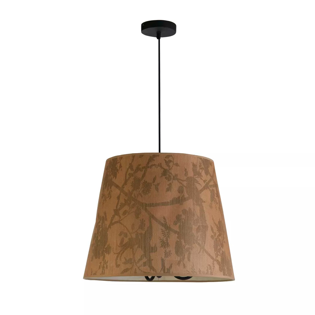 Isla 3Lt Pendant-  Recycled Paper Shade and Black Metal