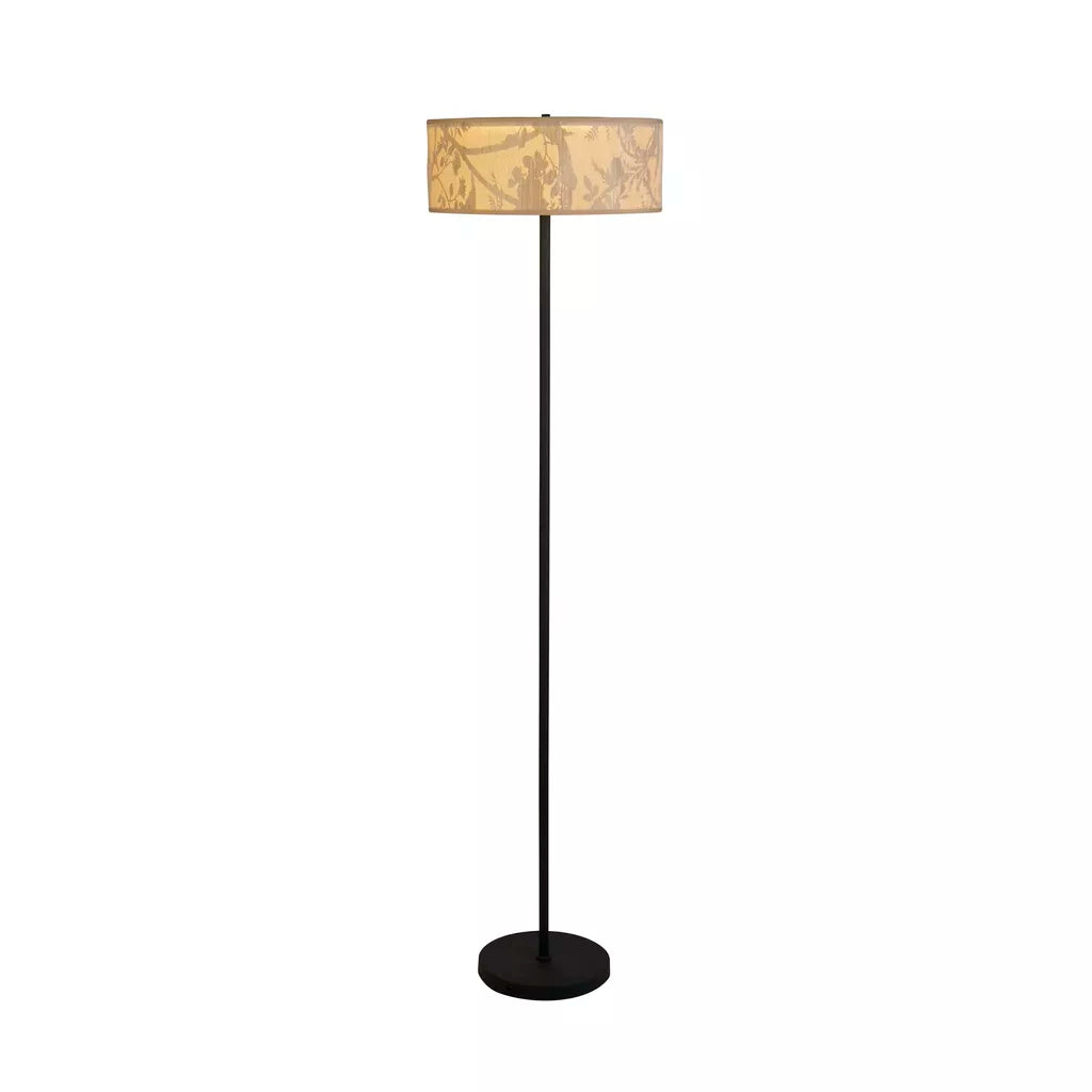 Isla 3Lt Floor Lamp- Recycled Paper Shade and Black Metal