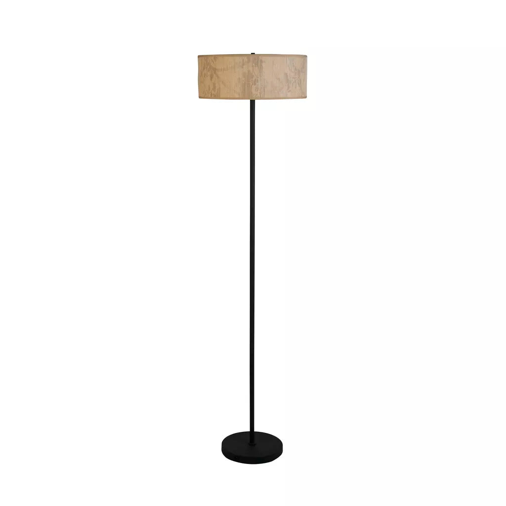 Isla 3Lt Floor Lamp- Recycled Paper Shade and Black Metal