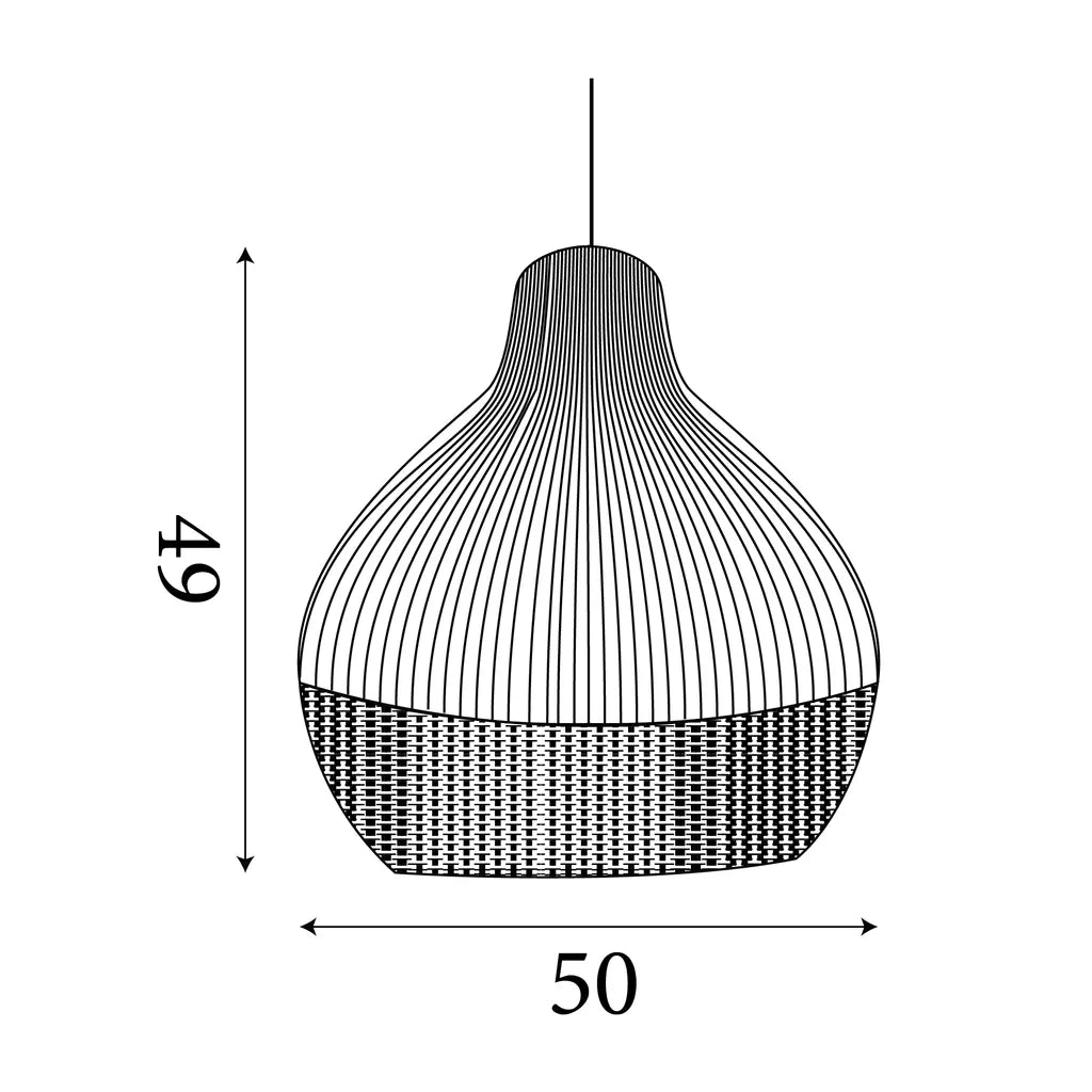 Bali Pendant - Rattan Finish