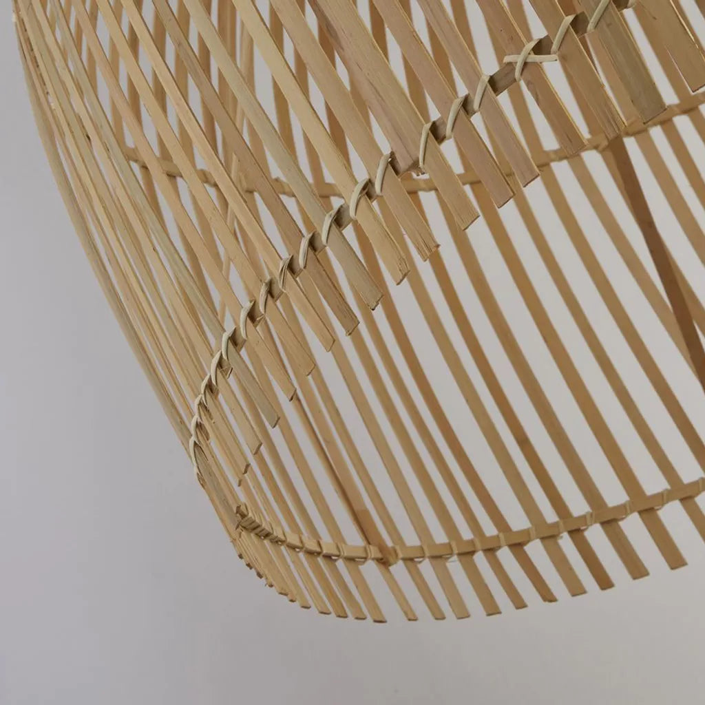 Bali Round Pendant - Bamboo
