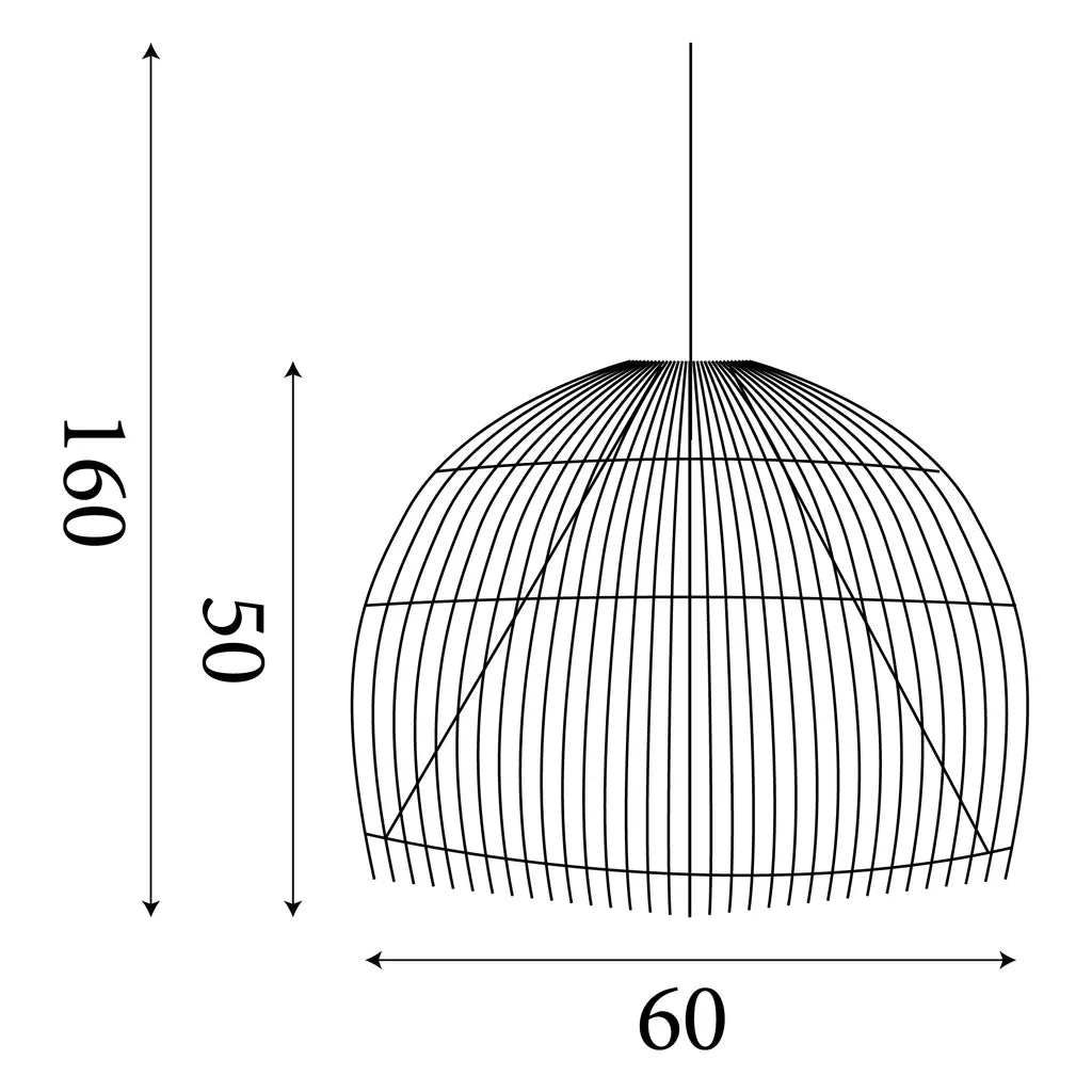 Bali Round Pendant - Bamboo