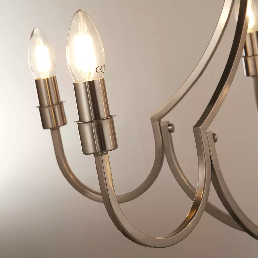 Lodge 5lt/ 8Lt Pendant - Satin Silver/ Black Finish