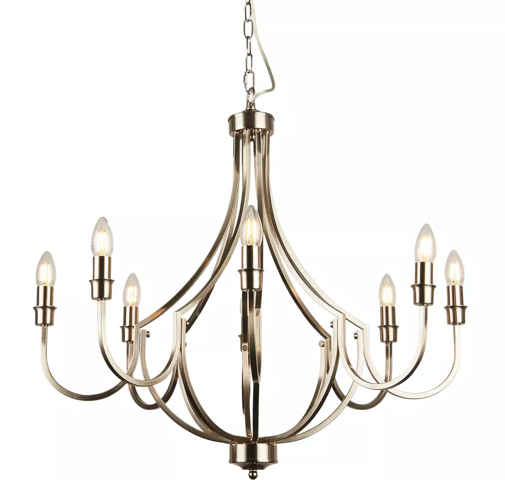 Lodge 5lt/ 8Lt Pendant - Satin Silver/ Black Finish