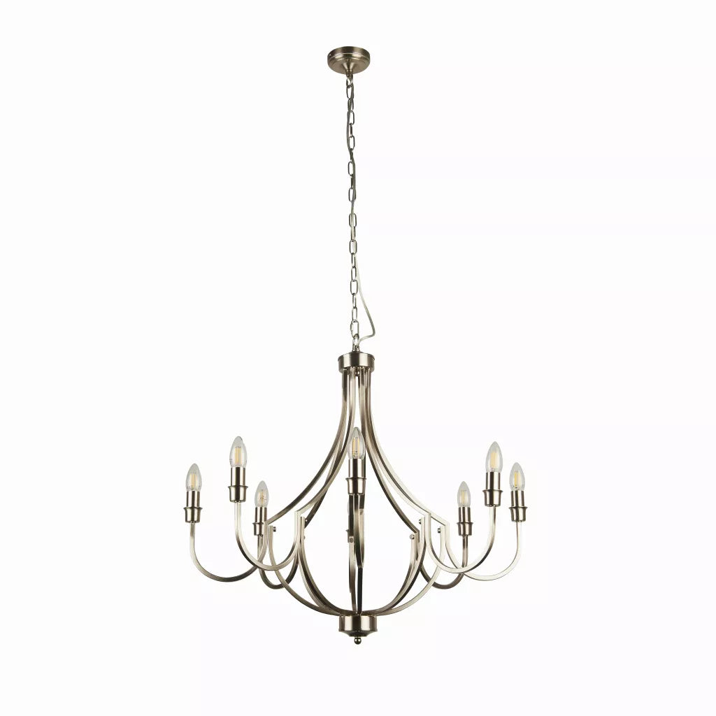 Lodge 5lt/ 8Lt Pendant - Satin Silver/ Black Finish