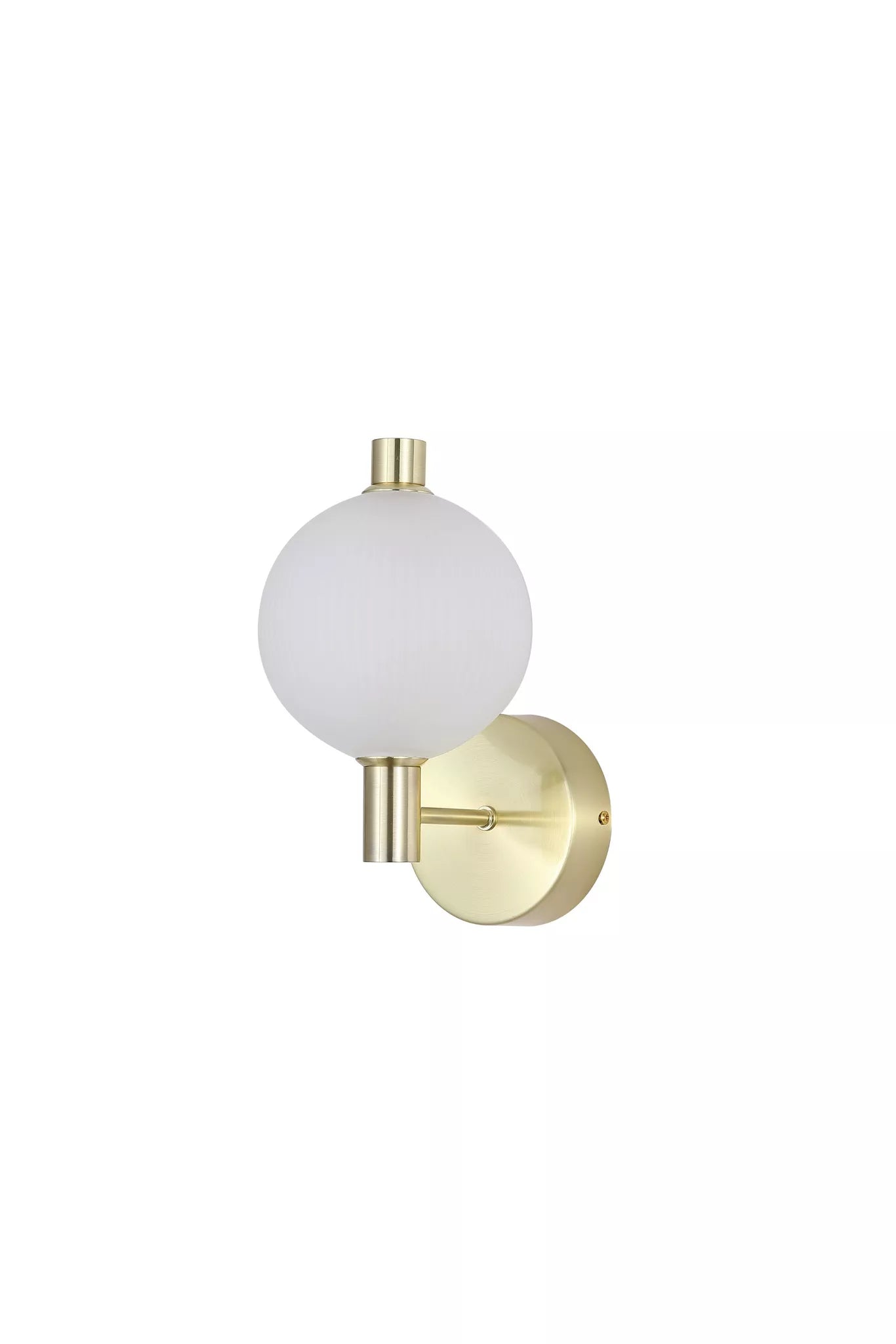 Luminique LED Wall Light- Satin Brass with Glass