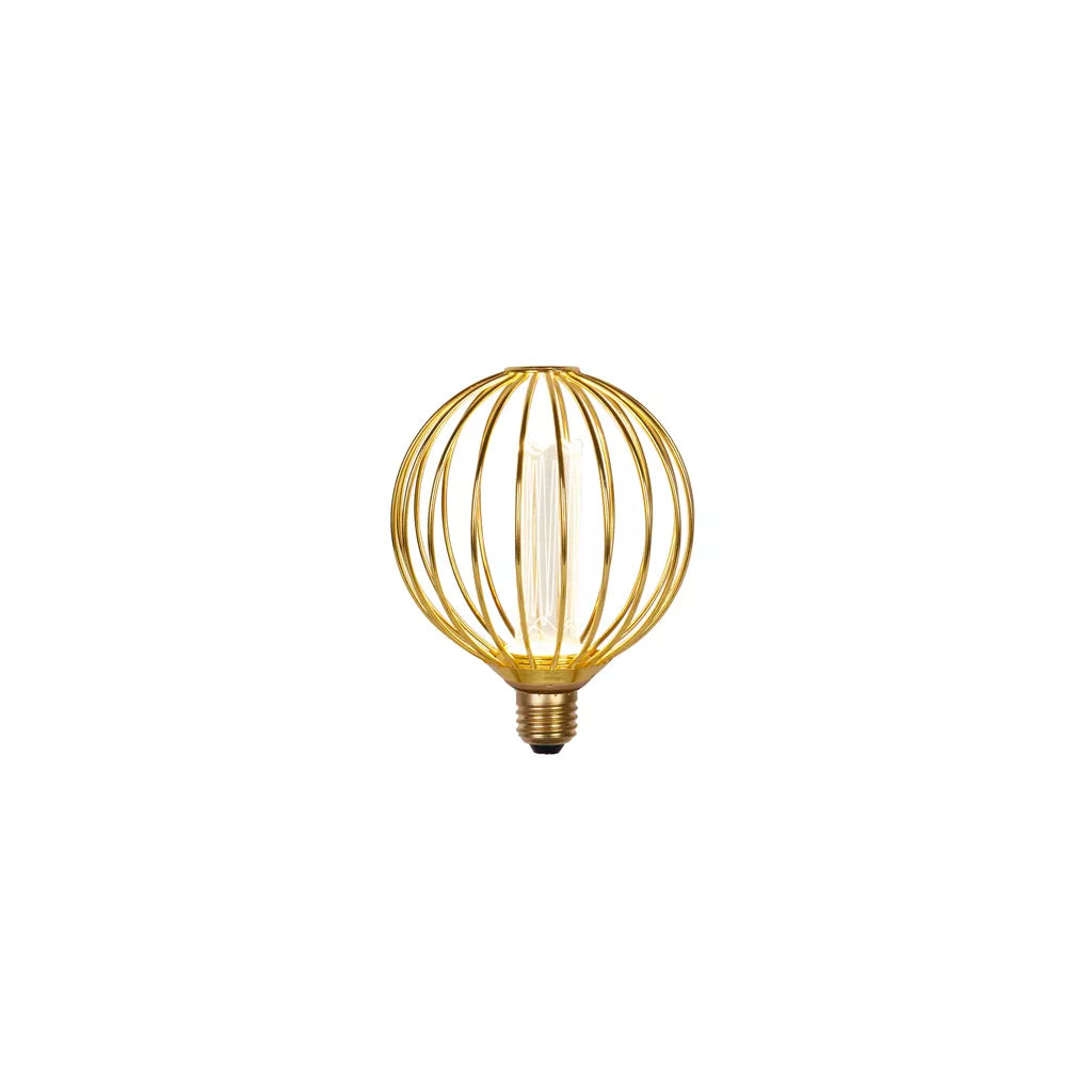 E27 Globe Wire Lamp- Gold/ Black Finishes
