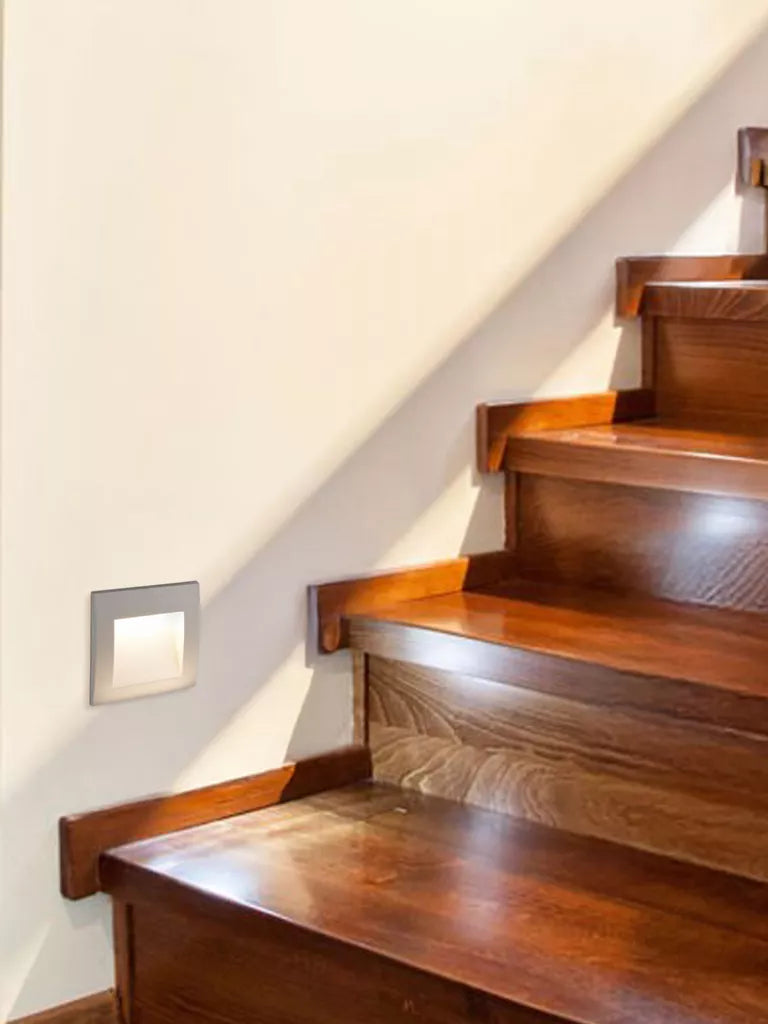 Ankle Outdoor Wall Light - Grey Aluminium & Frosted Glass