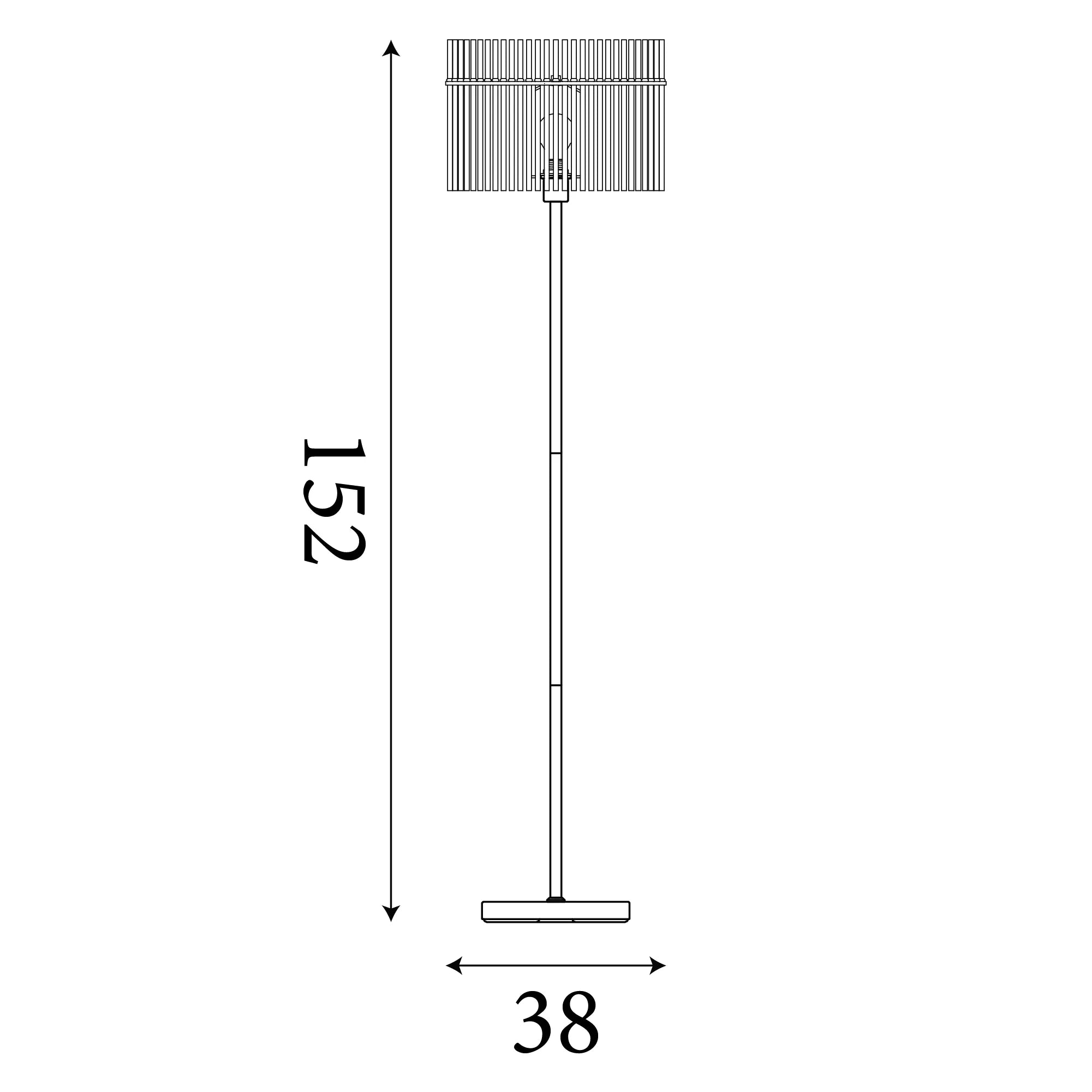 Swizzle 1Lt Floor Lamp- Matt Black Metal/ Gold