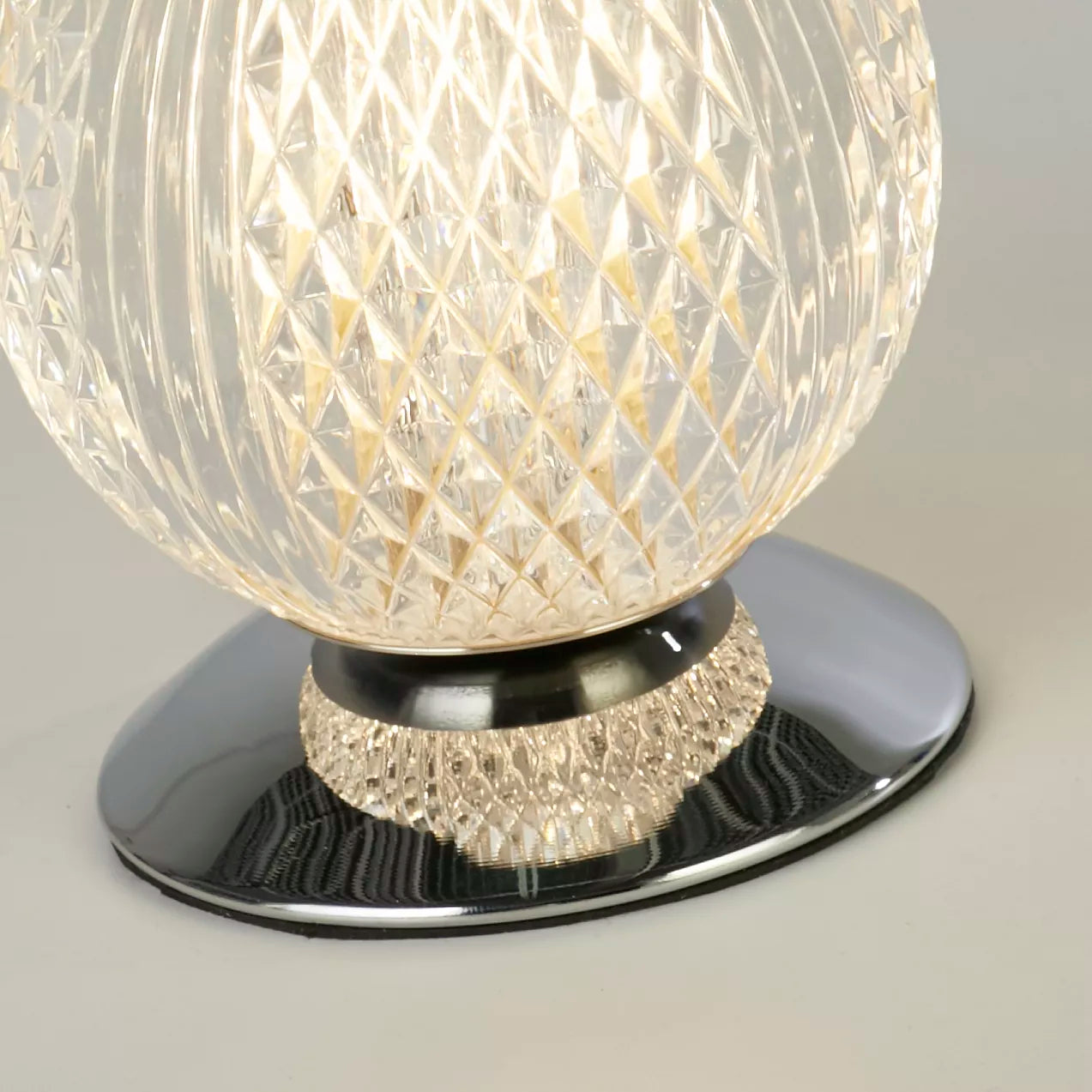 Allure Table Lamp- Chrome/ Brass & Clear Acrylic