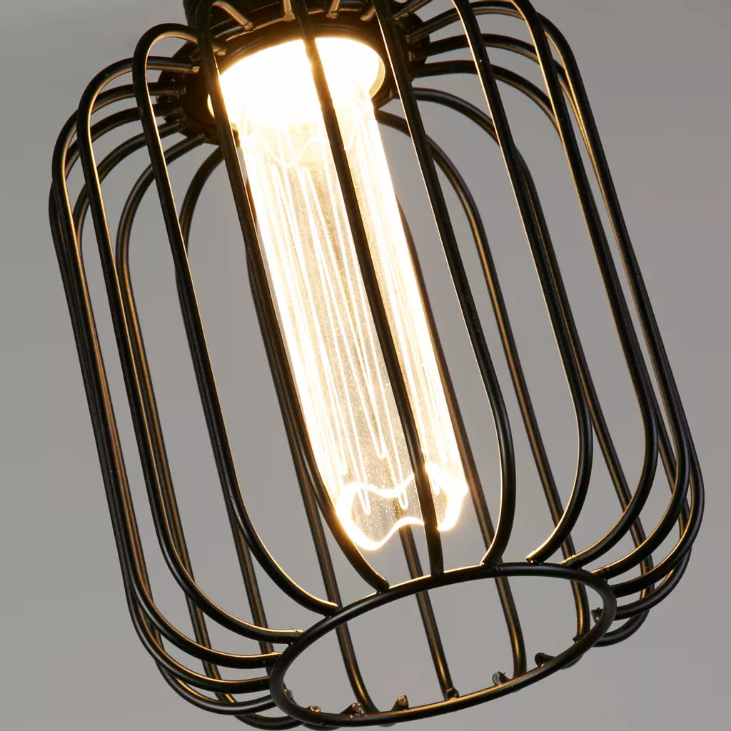 E27 LED Drum Lamp- Black/ Gold Finishes