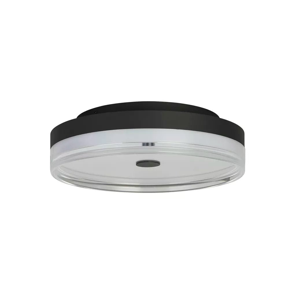 Cyprus LED Flush Light- Gold/ Black Metal and Clear Acrylic