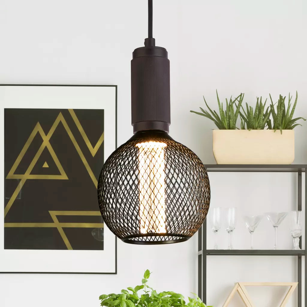 E27 Globe Mesh Lamp- Gold/ Black Finishes