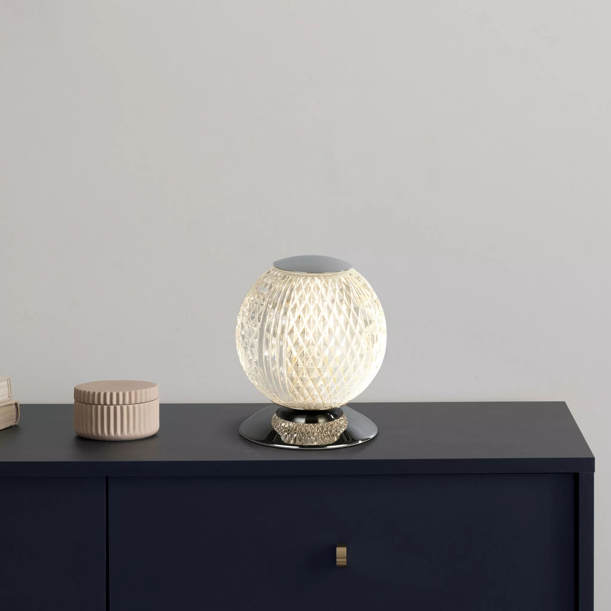Allure Table Lamp- Chrome/ Brass & Clear Acrylic