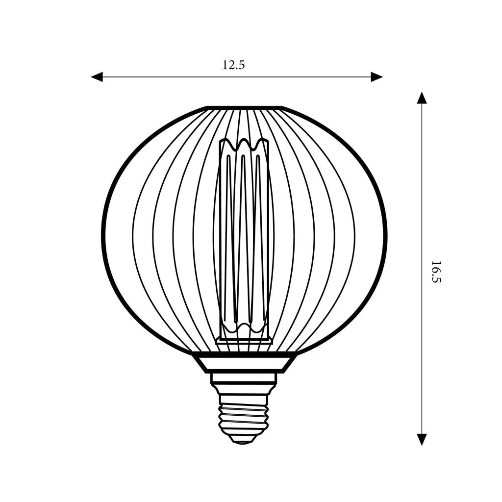E27 Globe Wire Lamp- Gold/ Black Finishes