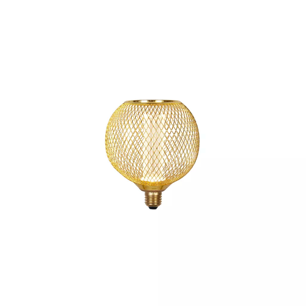 E27 Globe Mesh Lamp- Gold/ Black Finishes