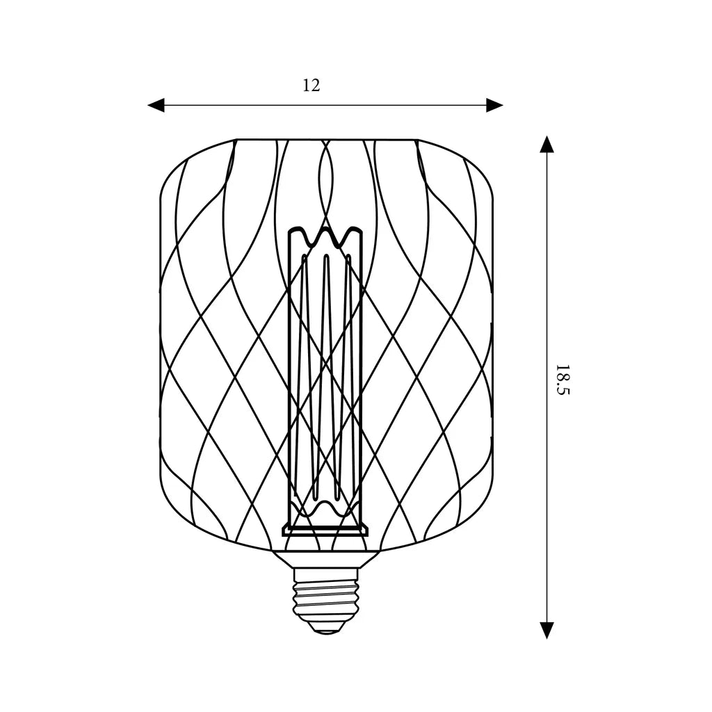 E27 LED Drum Mesh Lamp- Black/ Gold Finishes