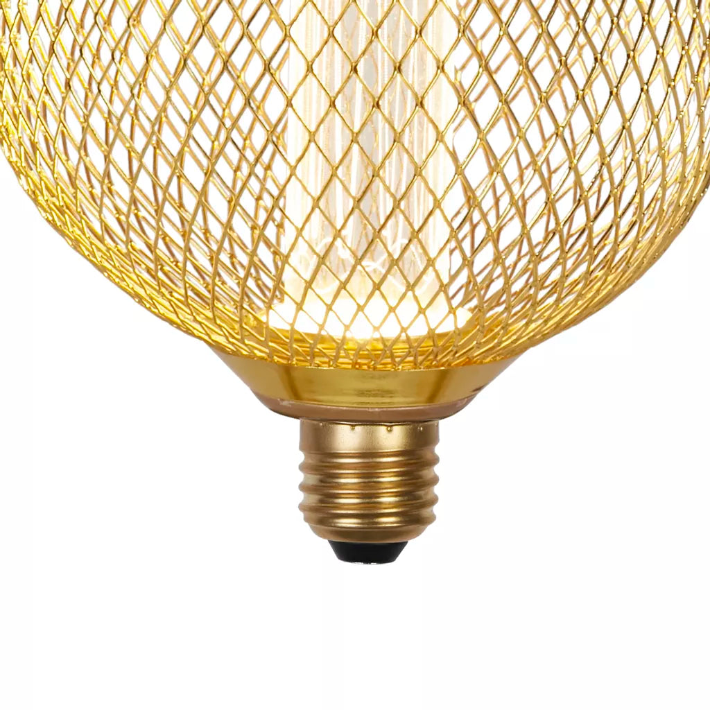 E27 Globe Mesh Lamp- Gold/ Black Finishes