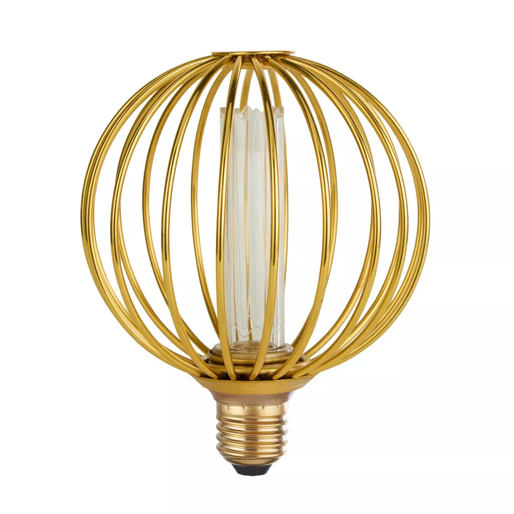 E27 Globe Wire Lamp- Gold/ Black Finishes