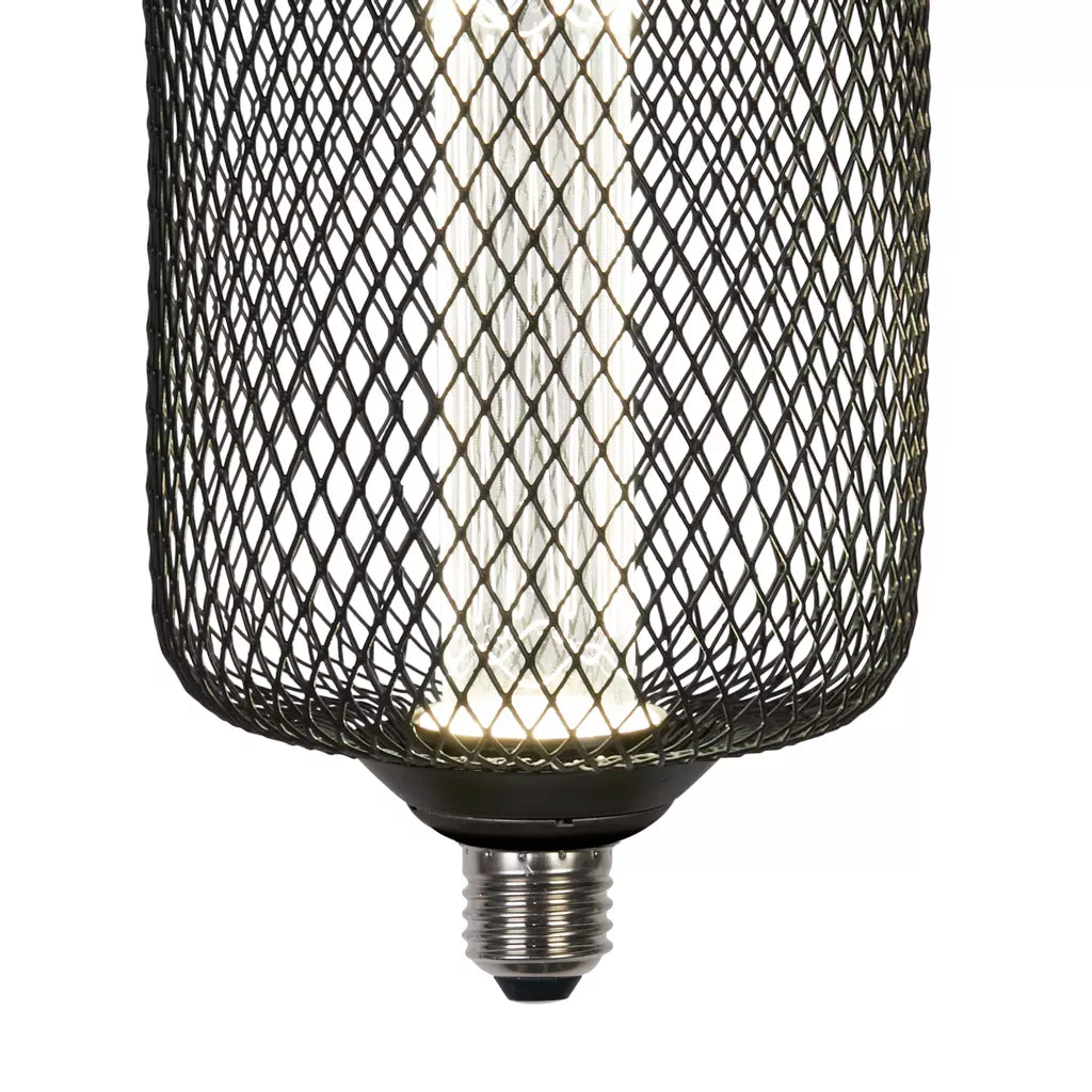 E27 LED Drum Mesh Lamp- Black/ Gold Finishes