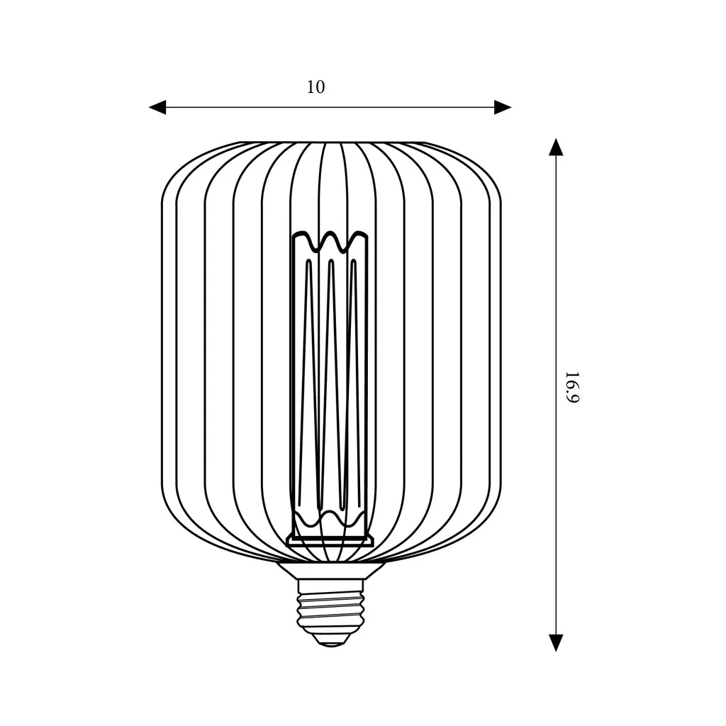 E27 LED Drum Lamp- Black/ Gold Finishes