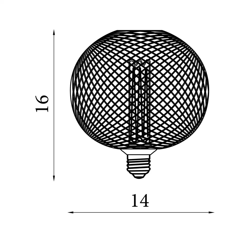 E27 Globe Mesh Lamp- Gold/ Black Finishes