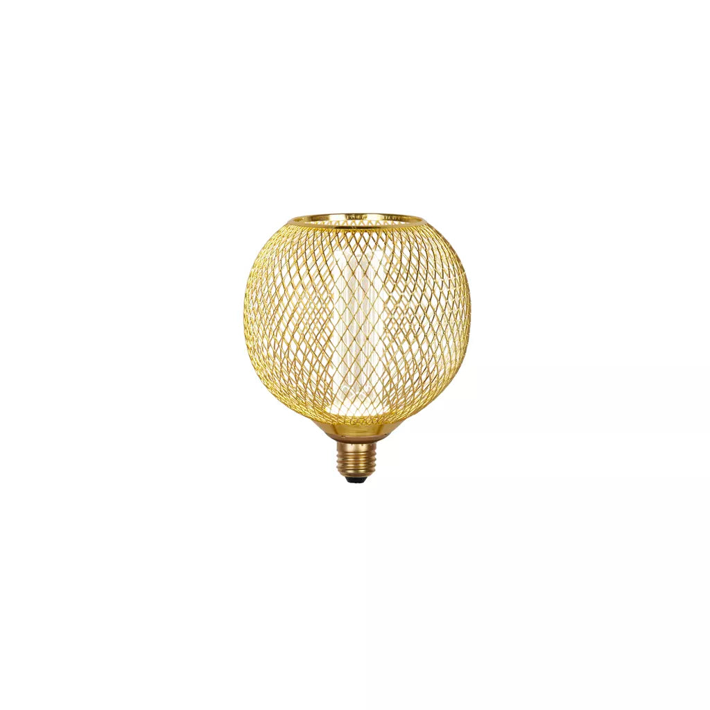 E27 Globe Mesh Lamp- Gold/ Black Finishes