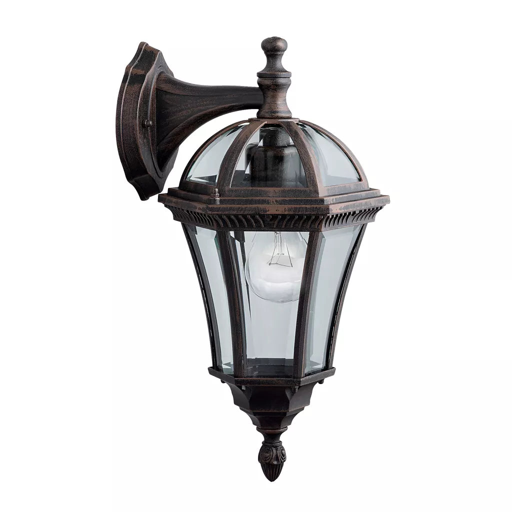Capri Up/Down Light  -Aluminium Rustic Glass ,IP44