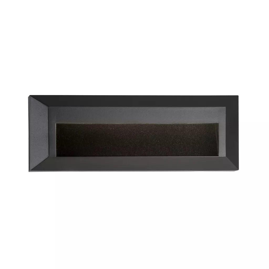Ankle Outdoor Wall Light - Dark Grey Metal & Frosted Glass