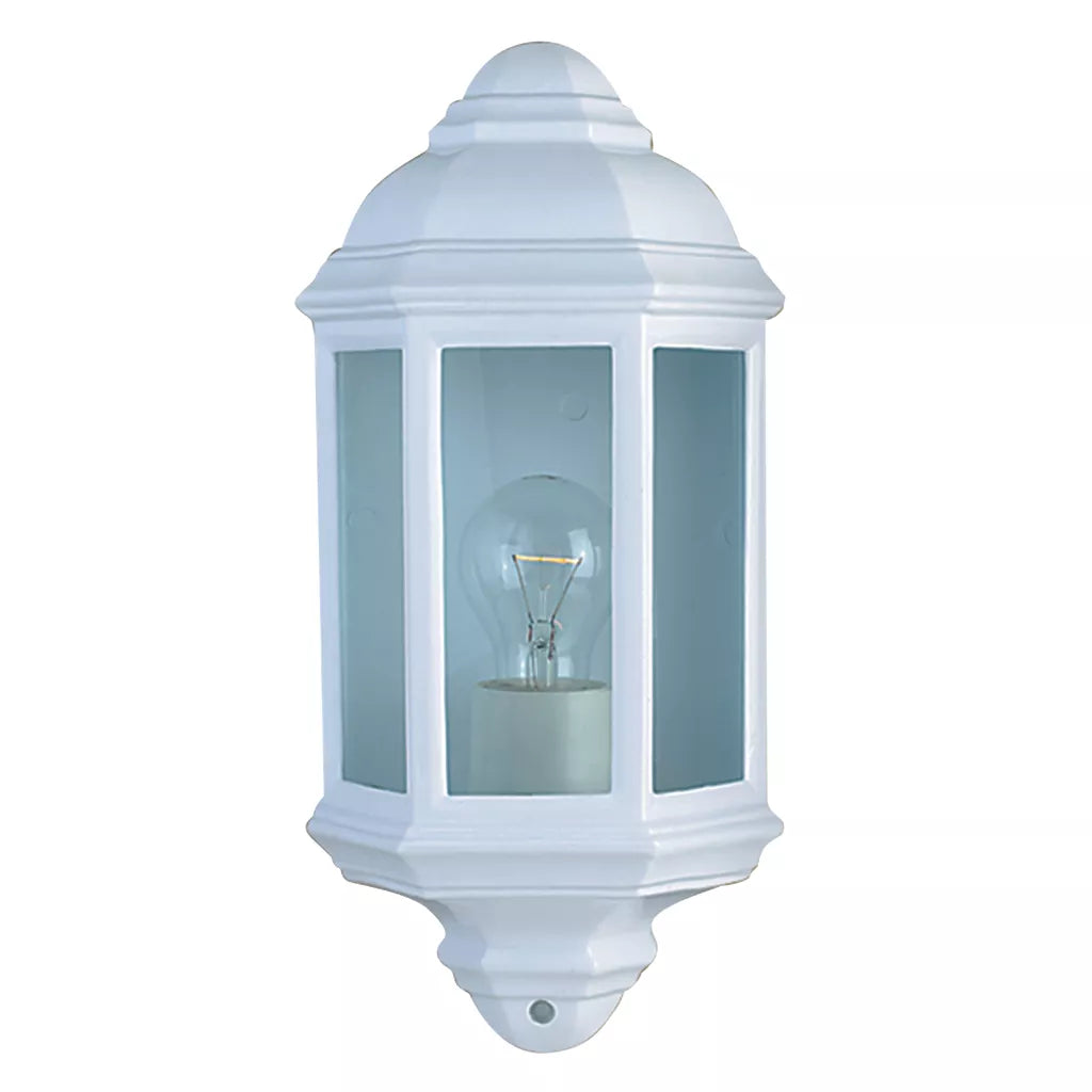 Maine Outdoor Wall Light - White & Black Finish