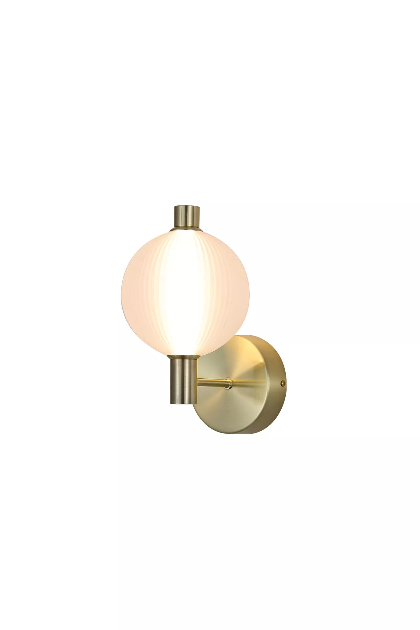 Luminique LED Wall Light- Satin Brass with Glass