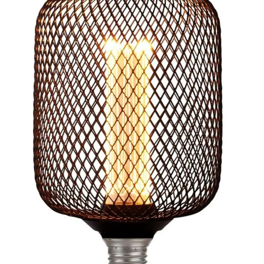 E27 LED Drum Mesh Lamp- Black/ Gold Finishes