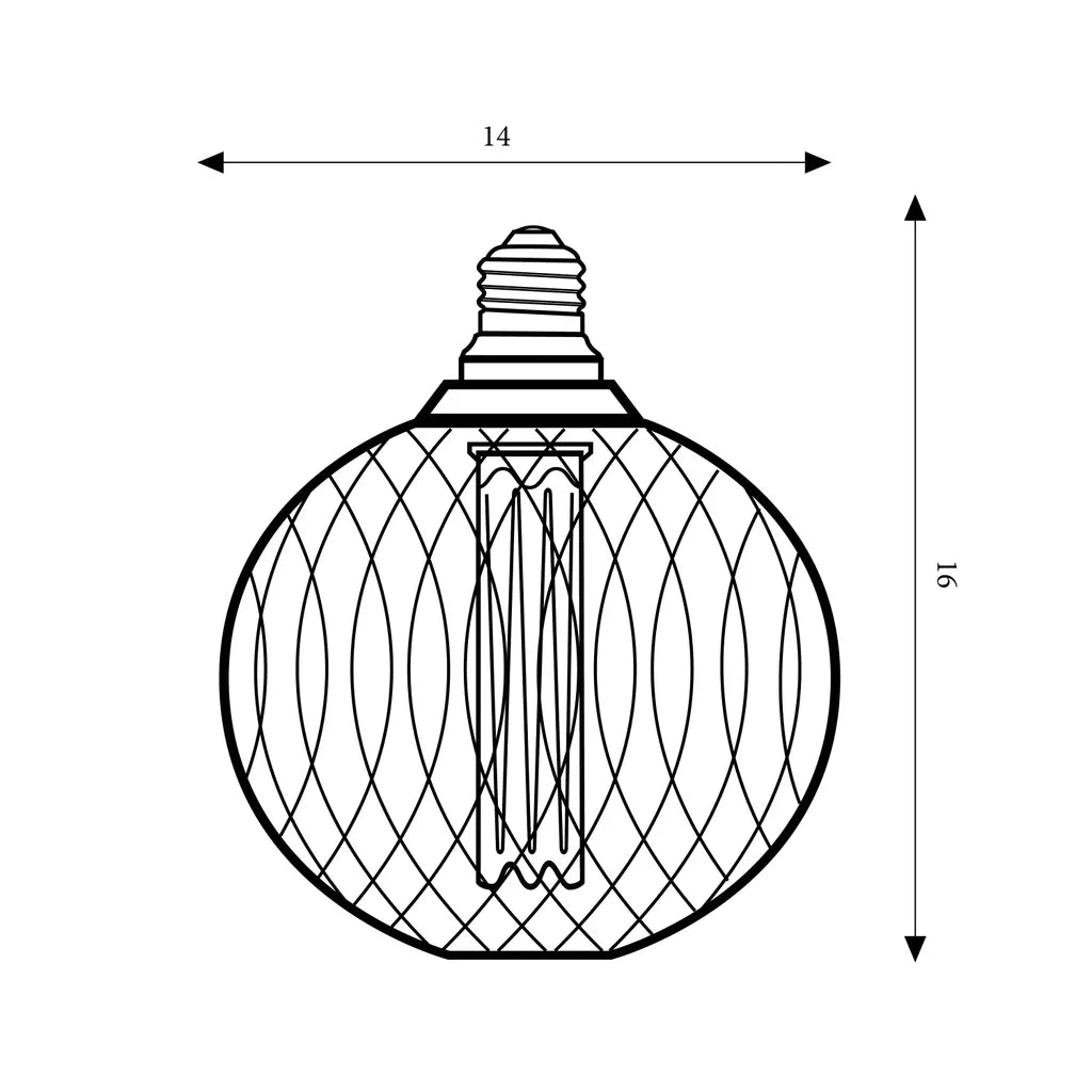 E27 Globe Mesh Lamp- Gold/ Black Finishes